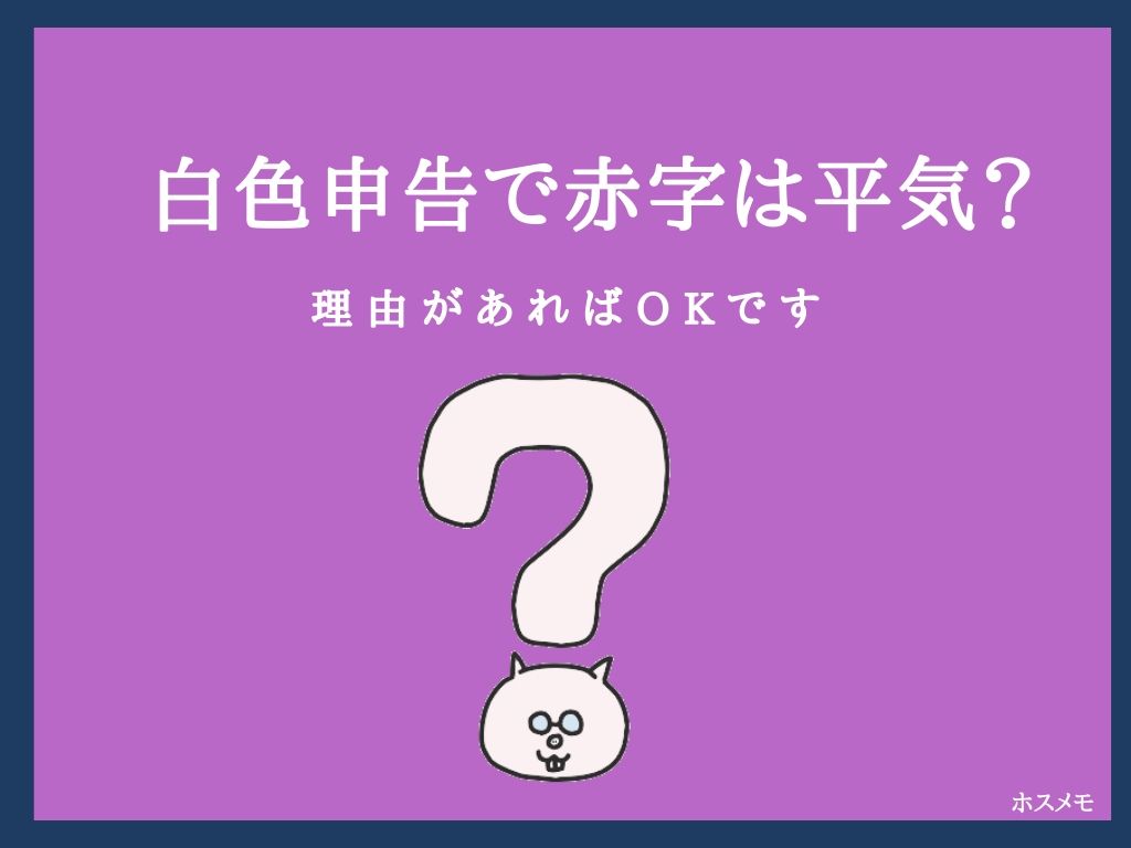 白色申告で赤字は大丈夫？収支内訳書がマイナスはダメ？【確定申告】